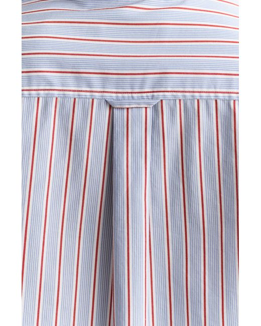 Gant Gray Regular Fit Striped Classic Poplin Shirt