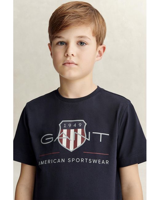 Gant Blue Teens Archive Shield T-Shirt Evening