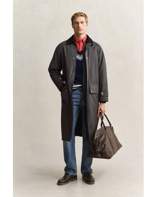 Gant Blue Waxed Barn Coat for men