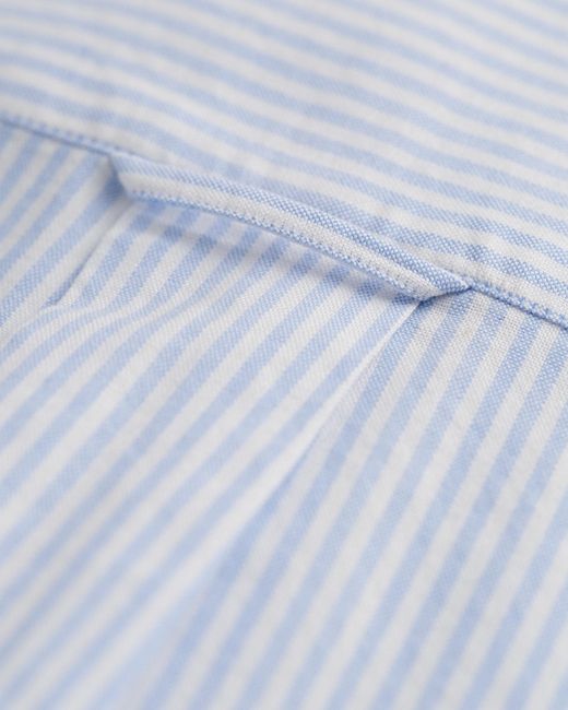 Gant White Classic Regular Striped Oxford Shirt for men