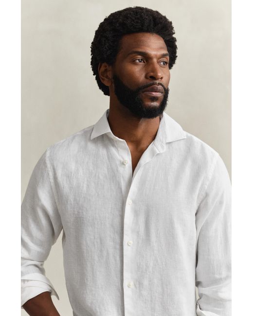 Gant White Linen Shirt for men