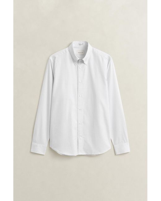 Gant Blue Checked Twill Dress Shirt for men