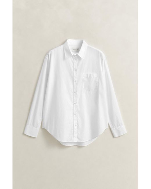Gant Blue Relaxed Fit Classic Poplin Shirt
