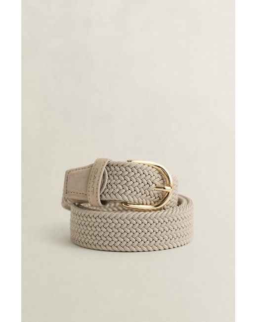 Gant Natural Braided Elastic Belt Putty