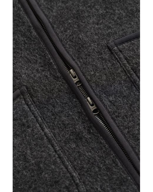 Gant Black Fleece Vest Charcoal Melange for men