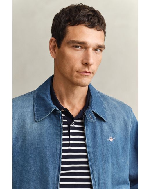 Gant Blue Windcheater Jacket Semi for men