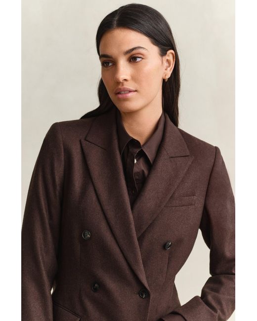 Gant Brown Flannel Blazer Deep