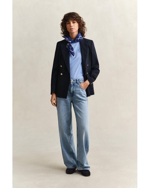 Gant Blue Slim Fit Club Blazer