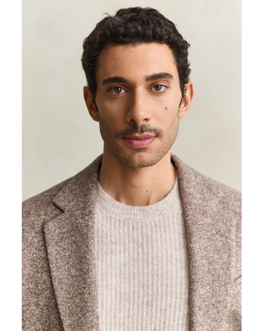 Gant Natural Wool Silk Jersey Blazer for men