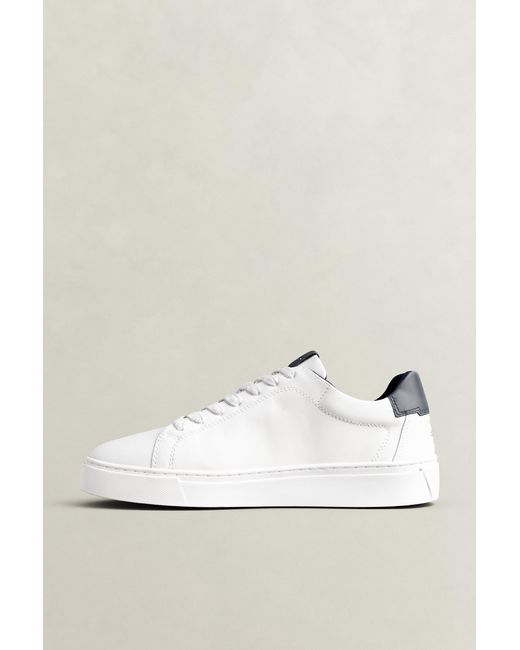 Gant White Mcjulien Leather Sneakers Rich for men