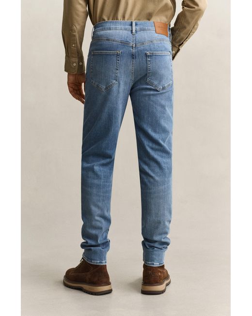 Gant Blue Extra Slim Active Recover Jeans Semi Worn In for men