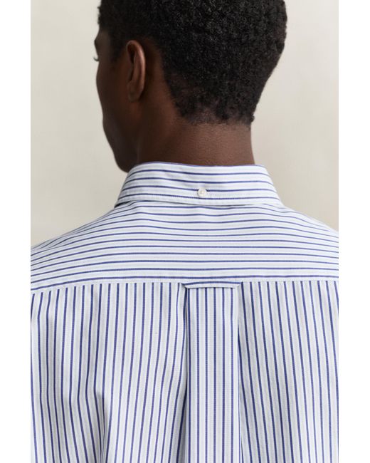 Gant Blue Striped Poplin Shirt for men