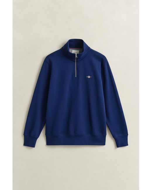 Gant Blue Shield Half-Zip Sweatshirt Rich for men