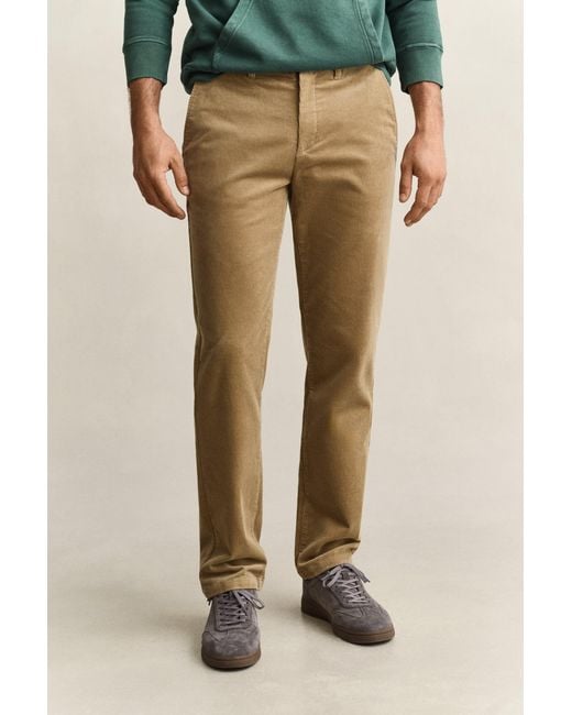 Gant Green Regular Corduroy Chinos Light Taupe for men