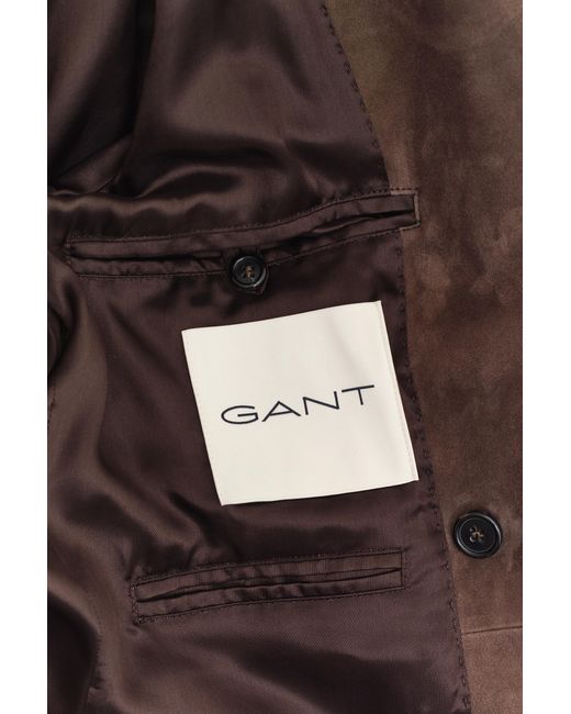 Gant Brown Suede Blazer Rich for men