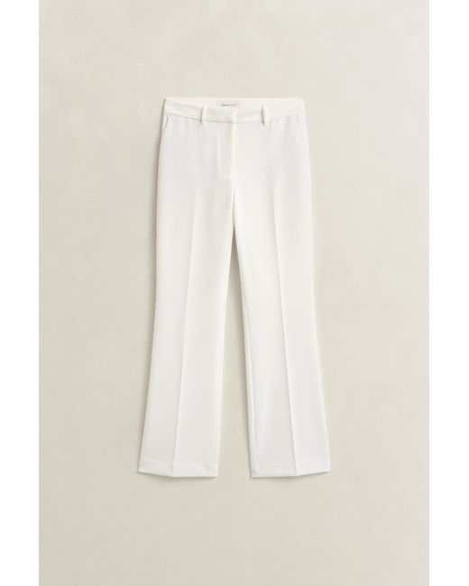 Gant Natural Flared Slacks Eggshell