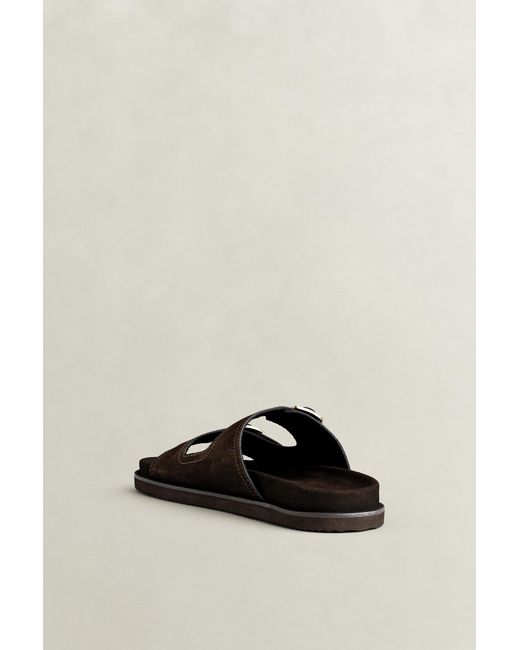 Gant Brown Fairfro Suede Sandals Dark for men