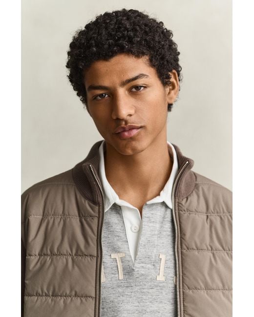 Gant Natural Hybrid Zip Cardigan for men