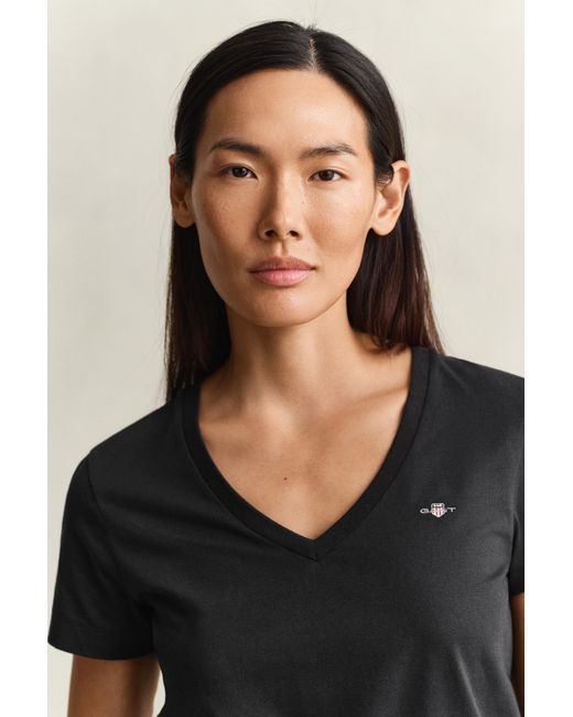 Gant Multicolor Shield V-Neck T-Shirt