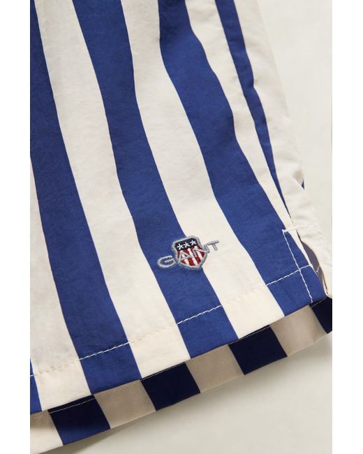 Gant Blue Teens Teen Boys Striped Swimshorts for men