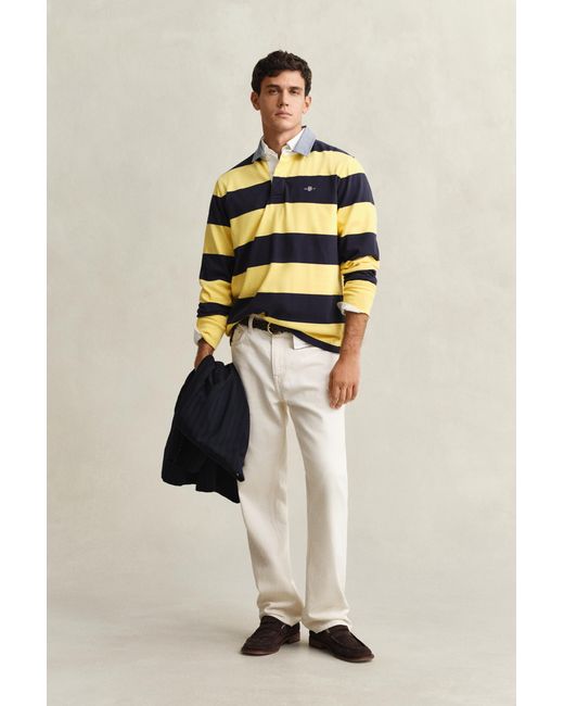 Gant Multicolor Chambray Collar Striped Heavy Rugger for men