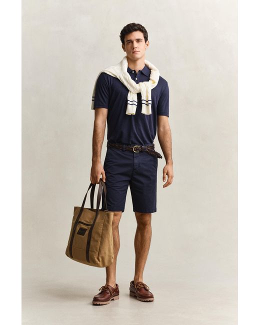 Gant Blue Sunfaded Chino Shorts Evening for men