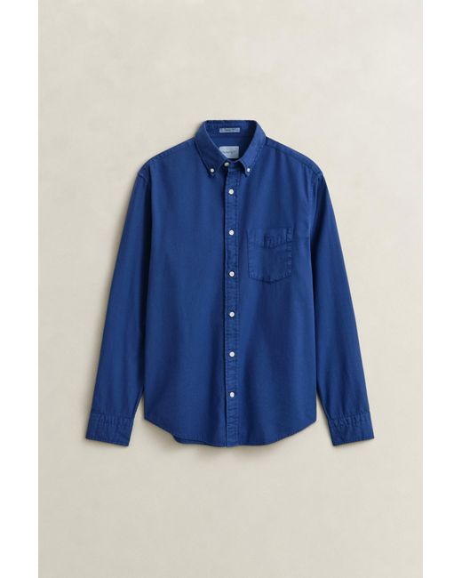 Gant Blue Regular Fit Twill Shirt for men