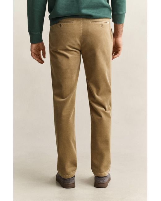 Gant Green Regular Corduroy Chinos Light Taupe for men
