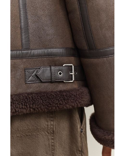 Gant Brown Shearling Jacket for men