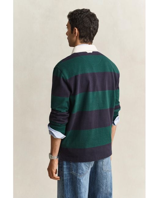 Gant Blue Striped Heavy Rugger for men