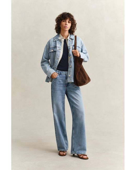 Gant Blue Denim Tie Jacket