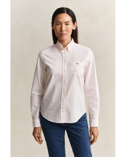 Gant Blue Striped Classic Oxford Shirt