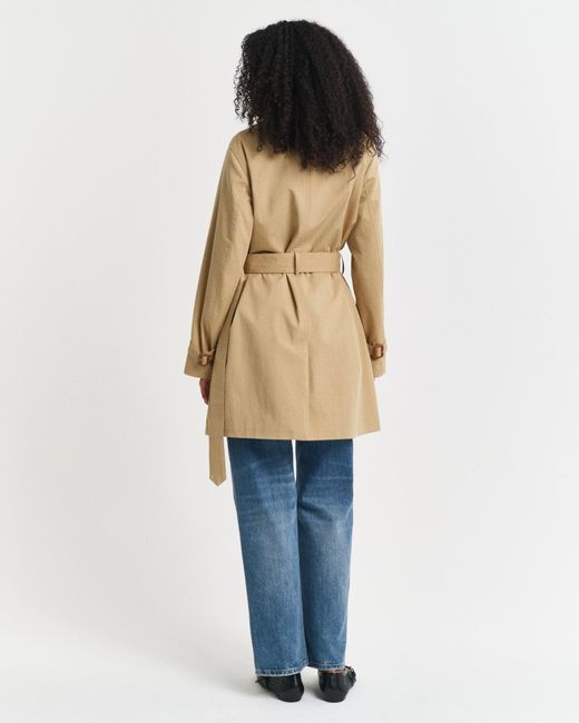 Gant Blue Cotton Trench Coat