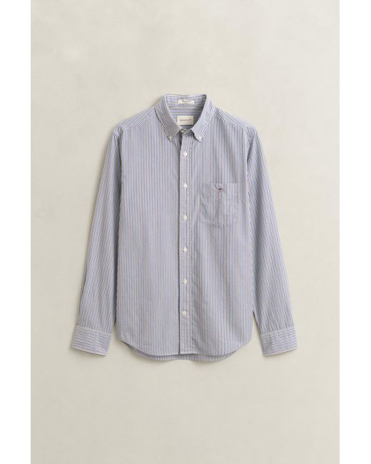 Gant Blue Striped Poplin Shirt for men