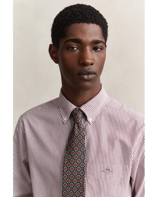Gant Multicolor Classic Regular Striped Poplin Shirt for men