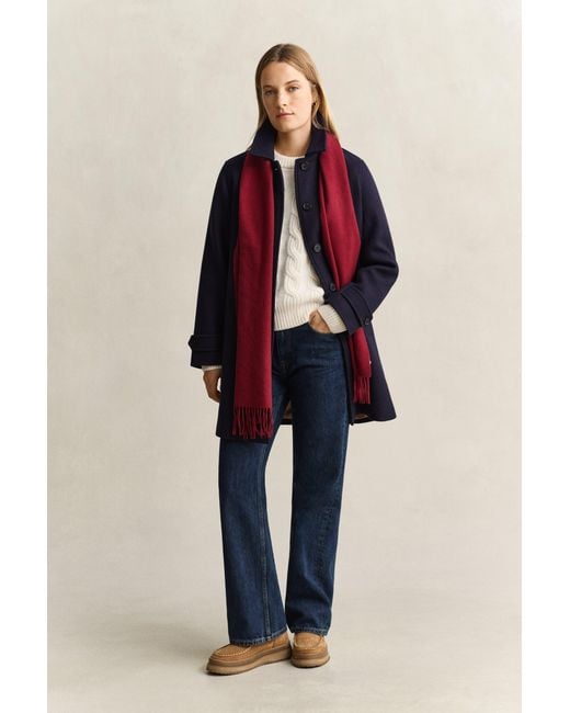 Gant Natural Wool Blend Cable Knit Sweater Cream
