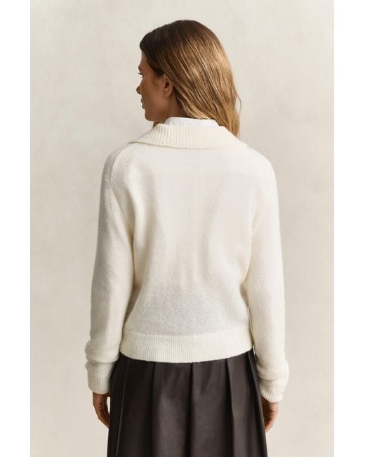 Gant Natural X Yale V-Neck Sweater Cream