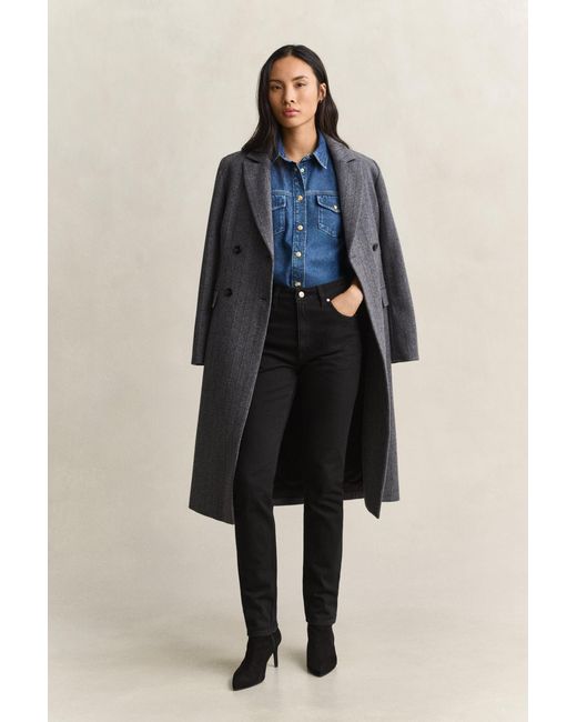 Gant Blue Slim High-Waisted Jeans Worn In