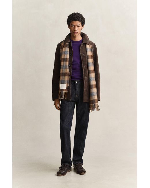 Gant Purple Lambswool Crew Neck Sweater for men
