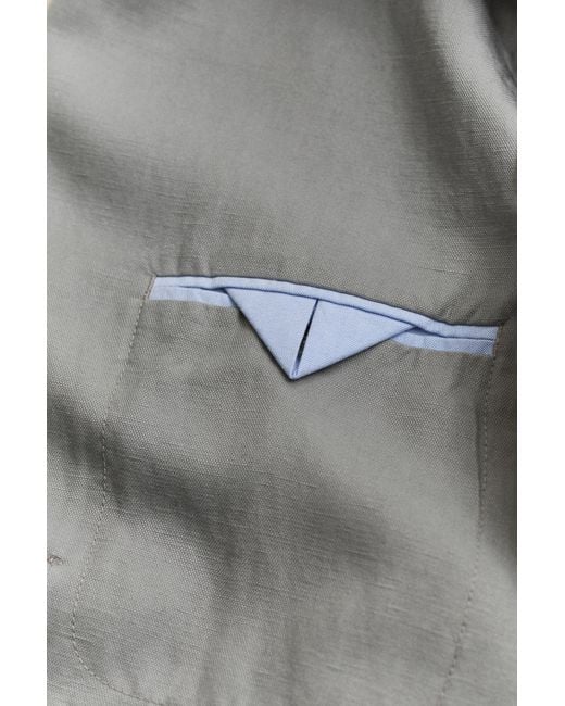 Gant Gray Lyocell Linen Suit Jacket for men