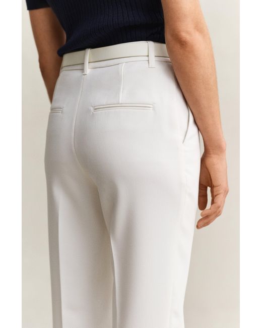 Gant Natural Flared Slacks Eggshell