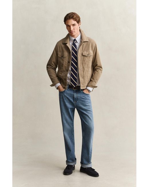 Gant Blue Checked Twill Dress Shirt for men