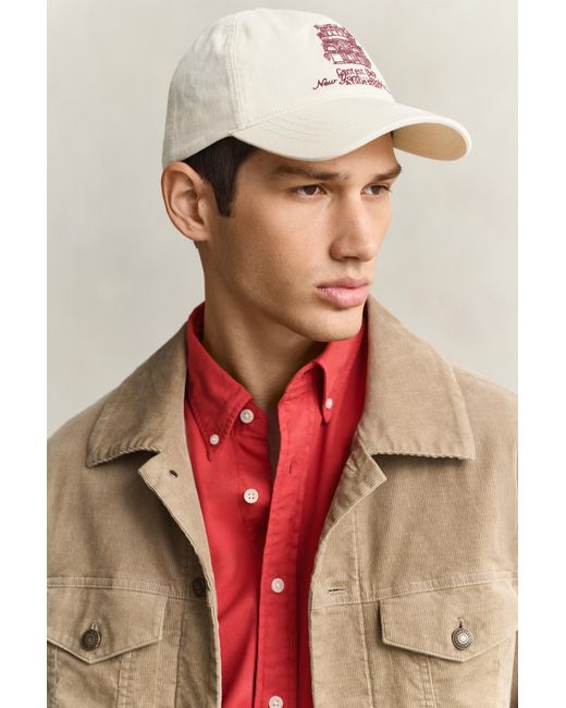 Gant Natural Corduroy Trucker Jacket Light Taupe for men
