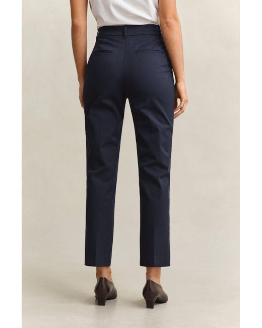 Gant Blue Slim Fit Slacks Evening