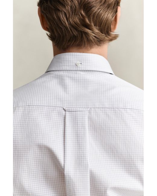 Gant Blue Checked Twill Dress Shirt for men