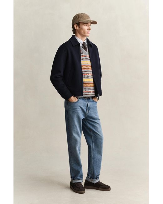 Gant Blue Handstitched Jacket Evening for men