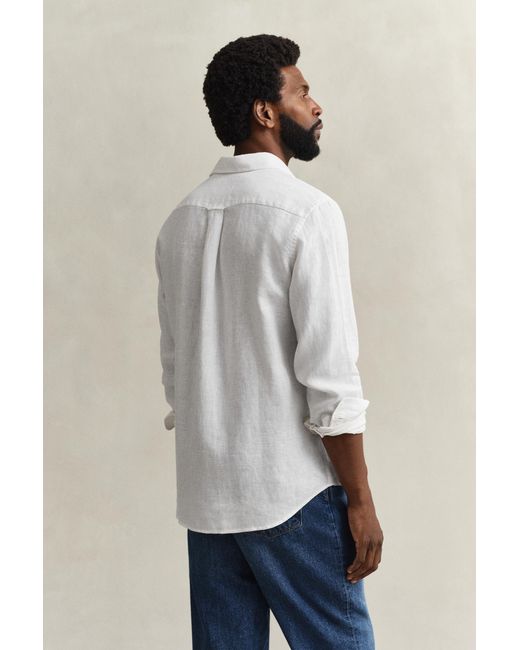 Gant White Linen Shirt for men