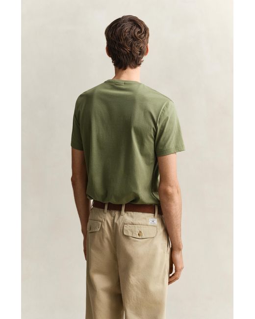 Gant Green Regular Fit Shield T-Shirt for men