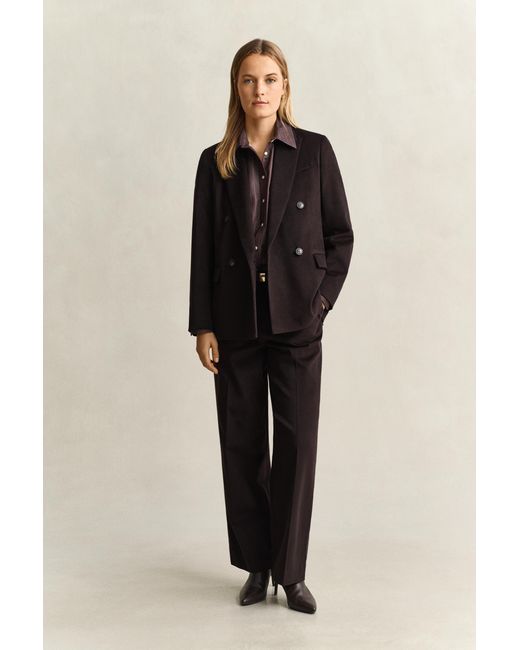 Gant Black Twill Velvet Club Blazer Deep