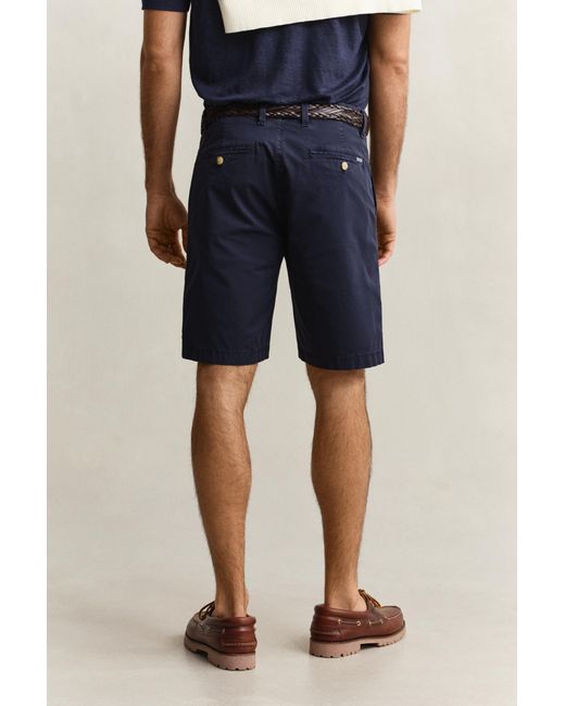 Gant Blue Sunfaded Chino Shorts Evening for men
